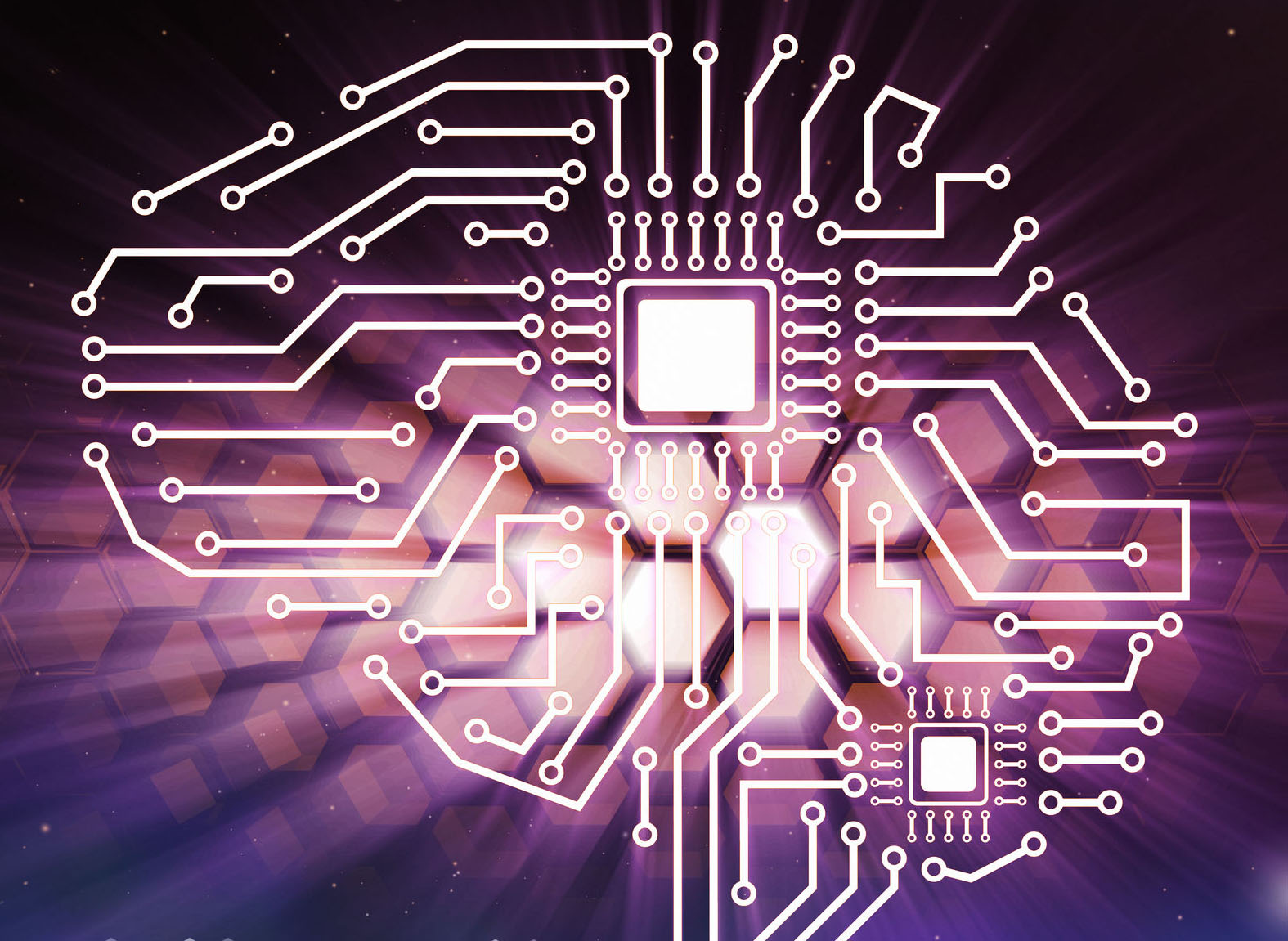 37357117 - computer circuit board in the form of the human brain